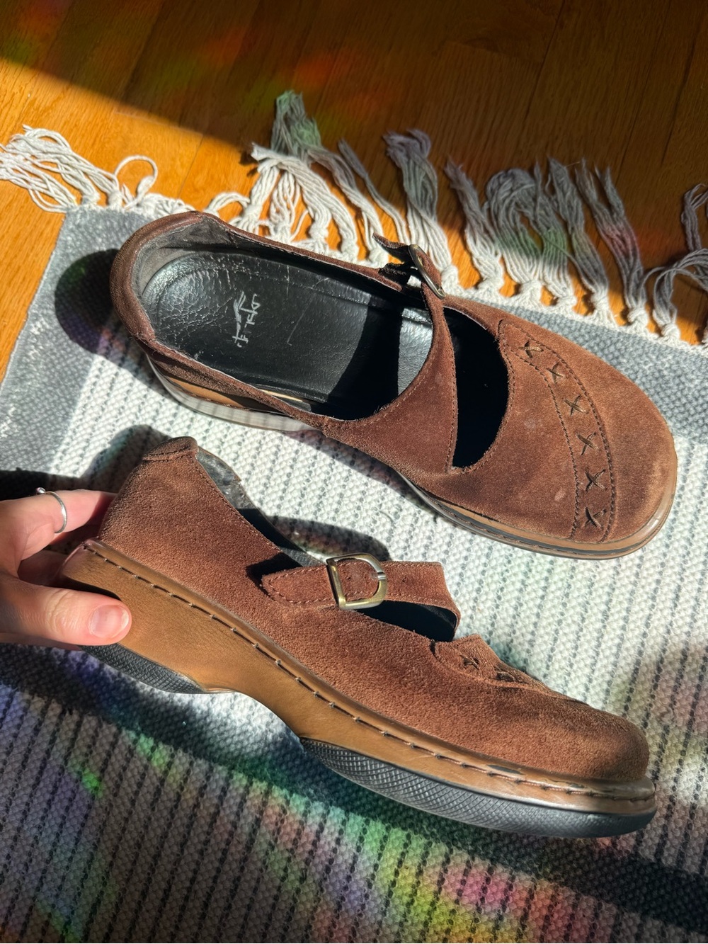 Dansko Brown Suede Mary Jane Shoes - Picture 2 of 8